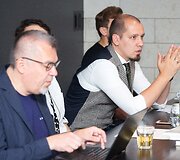 Naujo literatūros ir meno festivalio &bdquo;Open Books&ldquo; pristatymo akimirka