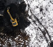 Darbai po padangų gaisro &bdquo;Ekologistika&ldquo; teritorijoje