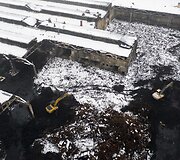 Darbai po padangų gaisro &bdquo;Ekologistika&ldquo; teritorijoje