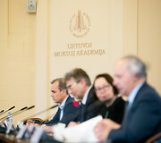 Lietuvos mokslo premijų laureatų paskelbimo akimirka