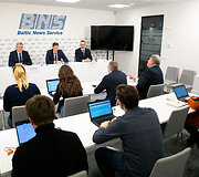 Aplinkos ministerijos spaudos konferencijos akimirka