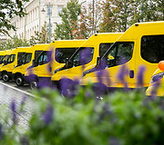 Savivaldybėms buvo perduoti 25 nauji mokykliniai autobusai