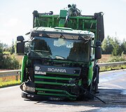 Lengvojo automobilio ir sunkvežimio avarija A16 kelyje
