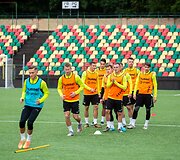 Lietuvos futbolo rinktinės treniruotė
