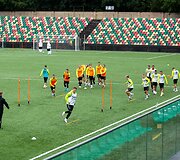 Lietuvos futbolo rinktinės treniruotė