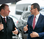 Saulius Skvernelis ir Mateuszas Morawieckis