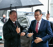 Saulius Skvernelis ir Mateuszas Morawieckis