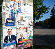 Rinkiminiai plakatai Molėtuose
