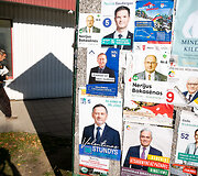 Rinkiminiai plakatai Molėtuose