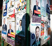 Rinkiminiai plakatai Molėtuose