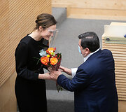 Viktorija Čmilytė-Nielsen ir Emanuelis Zingeris