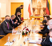 Andrzejus Duda ir Viktorija Čmilytė-Nielsen