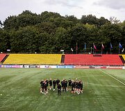 Lietuvos futbolo rinktinės treniruotė