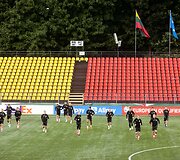 Lietuvos futbolo rinktinės treniruotė
