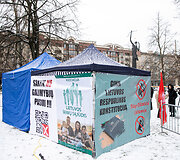 &bdquo;Lietuvos &scaron;eimų sąjūdžio&ldquo; protesto akcija prie Seimo