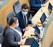 Remigijus Žemaitaitis ir Agnė &Scaron;irinskienė