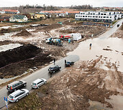 Užlieta Bendorėlių 1-oji alėjos atkarpa