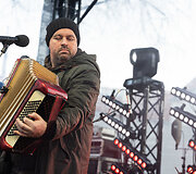 Ukrainos palaikymo akcija prie Lenkijos ambasados Vilniuje