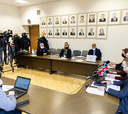 VRM spaudos konferencija apie galimą prieglob&scaron;čio suteikimą ukrainiečiams