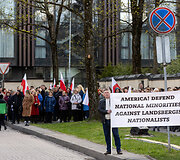 Vilniaus kra&scaron;to lenkų protesto akcija lenkų mokykloms apginti