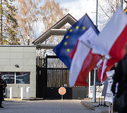 Vilniaus kra&scaron;to lenkų protesto akcija lenkų mokykloms apginti