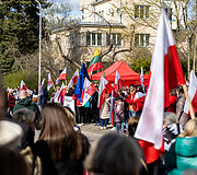 Vilniaus kra&scaron;to lenkų protesto akcija lenkų mokykloms apginti