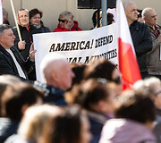 Vilniaus kra&scaron;to lenkų protesto akcija lenkų mokykloms apginti