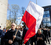 Vilniaus kra&scaron;to lenkų protesto akcija lenkų mokykloms apginti