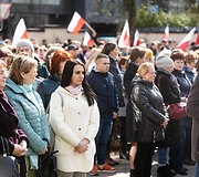 Vilniaus kra&scaron;to lenkų protesto akcija lenkų mokykloms apginti