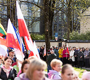 Vilniaus kra&scaron;to lenkų protesto akcija lenkų mokykloms apginti