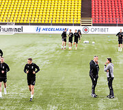 Lietuvos futbolo rinktinės treniruotė