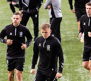 Lietuvos futbolo rinktinės treniruotė