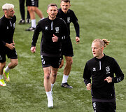 Lietuvos futbolo rinktinės treniruotė