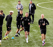 Lietuvos futbolo rinktinės treniruotė