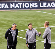 Lietuvos futbolo rinktinės treniruotė