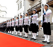 Vokietijos gynybos ministrės pasitikimo ceremonija