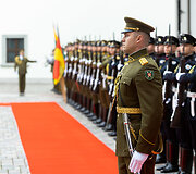 Vokietijos gynybos ministrės pasitikimo ceremonija