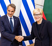 Kyriakos Mitsotakis ir Ingrida &Scaron;imonytė