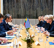 Kyriakos Mitsotakis ir Ingrida &Scaron;imonytė