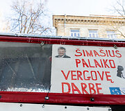 Vilniaus streikuojančių vairuotojų palaikymo akcija