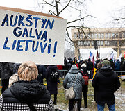 Protestas prie Seimo Sausio 13-ąją