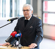 Rekonstruoto Vilniaus prie&scaron;gaisrinės gelbėjimo valdybos 1-osios komandos pastato atidarymas