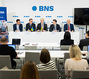 Bendrovės &bdquo;Vilniaus vie&scaron;asis transportas&ldquo; spaudos konferencija naujų troleibusų pristatymui