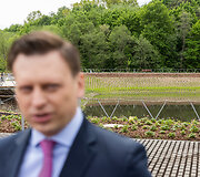 Pristatyta poilsiui pritaikyta zona rekonstruotoje vandens talpyklos vietoje