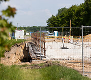 Remontuojamas viadukas Galvės gatvėje, kelyje Vilnius-Trakai