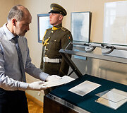 Signatarų namuose eksponuojama 1949 m. vasario 16 d. Lietuvos laisvės kovos sąjūdžio Tarybos deklaracija