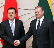 Zhang Dejiangas ir Saulius Skvernelis