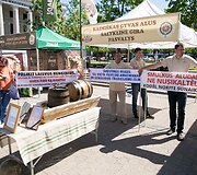 Aludarių piketo akimirka
