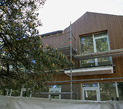 Rekonstruojamas pastatas Nidoje