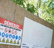 Rekonstruojamas pastatas Nidoje